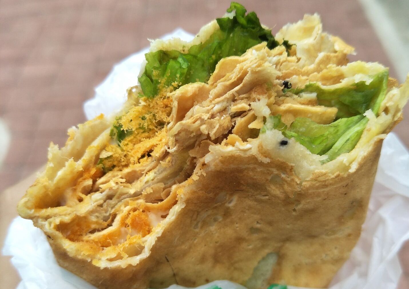 山大食堂的肉松煎饼，巨好吃！